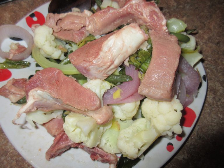 Lamb Loin Chops, Cauliflower, Green Bean Recipe- Nutritional Balancing Friendly
