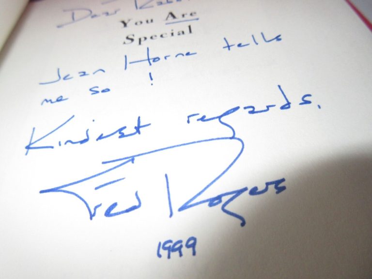 Fred Rogers Autograph found in a Book to Rabbi Vogel!